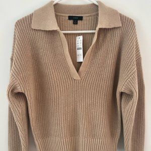 J.Crew I COllared Cotton Beach Sweater